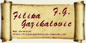 Filipa Gazikalović vizit kartica